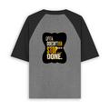 Unisex Oversized Raglan T-Shirt | Relaxed Fit | 180 GSM Bio-Washed Cotton | Two-Tone Style | Pre-Shrunk Comfort | Personalized | Typography | Self-improvement | Perseverance | Everyday | Empowering | Strong Until The End - back - mockup 2