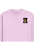 Oversized Sweatshirt | Relaxed Fit Unisex | 90% Cotton 10% Polyester 400 GSM | Pre-Shrunk Drop Shoulder | Unisex | Personalized | Typography | Self-improvement | Perseverance | Everyday | Empowering | Strong Until The End - left pocket - Light Baby Pink - mockup 3