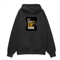 Oversized Hoodie | Relaxed Fit Unisex | 400 GSM Cotton Blend | Pre-Shrunk Warmth & Comfort | Adults | Personalized | Typography | Self-improvement | Perseverance | Everyday | Empowering | Strong Until The End - front - Black - mockup 1
