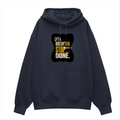 Oversized Hoodie | Relaxed Fit Unisex | 400 GSM Cotton Blend | Pre-Shrunk Warmth & Comfort | Adults | Personalized | Typography | Self-improvement | Perseverance | Everyday | Empowering | Strong Until The End - front - Navy Blue - mockup 1