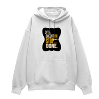 Oversized Hoodie | Relaxed Fit Unisex | 400 GSM Cotton Blend | Pre-Shrunk Warmth & Comfort | Adults | Personalized | Typography | Self-improvement | Perseverance | Everyday | Empowering | Strong Until The End