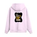Oversized Hoodie | Relaxed Fit Unisex | 400 GSM Cotton Blend | Pre-Shrunk Warmth & Comfort | Adults | Personalized | Typography | Self-improvement | Perseverance | Everyday | Empowering | Strong Until The End - back - Light Baby Pink - mockup 2