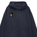 Oversized Hoodie | Relaxed Fit Unisex | 400 GSM Cotton Blend | Pre-Shrunk Warmth & Comfort | Adults | Personalized | Typography | Self-improvement | Perseverance | Everyday | Empowering | Strong Until The End - right pocket - Navy Blue - mockup 4