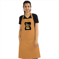 Apron | One Size Adjustable Fit | Cotton Drill Fabric | Two Pockets, Double-Stitched | Unisex Adults | Personalized | Typography | Self-improvement | Perseverance | Everyday | Empowering | Strong Until The End - front - Khaki - mockup 1