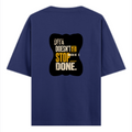 Oversized Classic T-Shirt | Unisex Relaxed Fit | 100% Super-Combed Cotton | Pre-Shrunk, Double-Stitched | Adults | Personalized | Typography | Self-improvement | Perseverance | Everyday | Empowering | Strong Until The End - back - Royal Blue - mockup 2