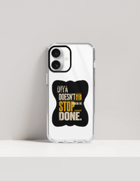 iPhone Glass Case | For Various iPhone Models | Tempered Glass & TPU | Hybrid Protection, Wireless Charging | Unisex | Personalized | Typography | Self-improvement | Perseverance | Everyday | Empowering | Strong Until The End