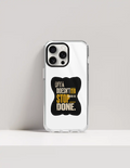 iPhone Glass Case | For Various iPhone Models | Tempered Glass & TPU | Hybrid Protection, Wireless Charging | Unisex | Personalized | Typography | Self-improvement | Perseverance | Everyday | Empowering | Strong Until The End - front_15 Pro - 15 Pro - mockup 10
