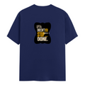 Male Classic Crew T-Shirt | Men's Regular Fit | 180 GSM Bio-Washed Cotton | Pre-Shrunk, Double-Stitched | Personalized | Typography | Self-improvement | Perseverance | Everyday | Empowering | Strong Until The End - back - Royal Blue - mockup 2