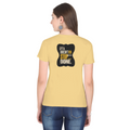 Female Classic Crew T-Shirt | Regular Fit | 180 GSM Bio-Washed Cotton Blend | Pre-Shrunk, Double-Stitched | Women | Personalized | Typography | Self-improvement | Perseverance | Everyday | Empowering | Strong Until The End - back - Beige - mockup 2
