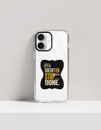 Hard Clear Case | For iPhone | TPU & PC Hybrid | Camera Guard & Scratch-Proof | Unisex | Personalized | Typography | Self-improvement | Perseverance | Everyday | Empowering | Strong Until The End