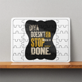MDF Wooden Puzzle | 6x8 Inch 30 Pieces | Glossy Finish | Durable, Waterproof | Kids & Adults | Personalized | Typography | Self-improvement | Perseverance | Everyday | Empowering | Strong Until The End - front - White - mockup 1