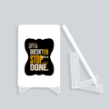 Acrylic Display Stand | 4x6 Inch | Clear Acrylic | Tabletop Display | Unisex | Personalized | Typography | Self-improvement | Perseverance | Everyday | Empowering | Strong Until The End - front_2 - White - mockup 2