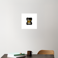 Acrylic Poster | Glossy 3mm Acrylic | Stick-On Wall Decor | Frameless | Unisex | Personalized | Typography | Self-improvement | Perseverance | Everyday | Empowering | Strong Until The End - front - 8x8Inc - White - mockup 1