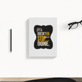Daily Planner | 3-Month Undated | Soft-Bound | 204 Pages, Dotted Notes | Unisex Adult | Personalized | Typography | Self-improvement | Perseverance | Everyday | Empowering | Strong Until The End - back - White - mockup 2