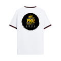Ringer T-Shirt | Unisex Fit | 100% Cotton | Bio-Washed, Pre-Shrunk, Rib Neck | Adults | Personalized | Typography | Academia | Education | Graduation | Humorous - back - Maroon off white - mockup 2