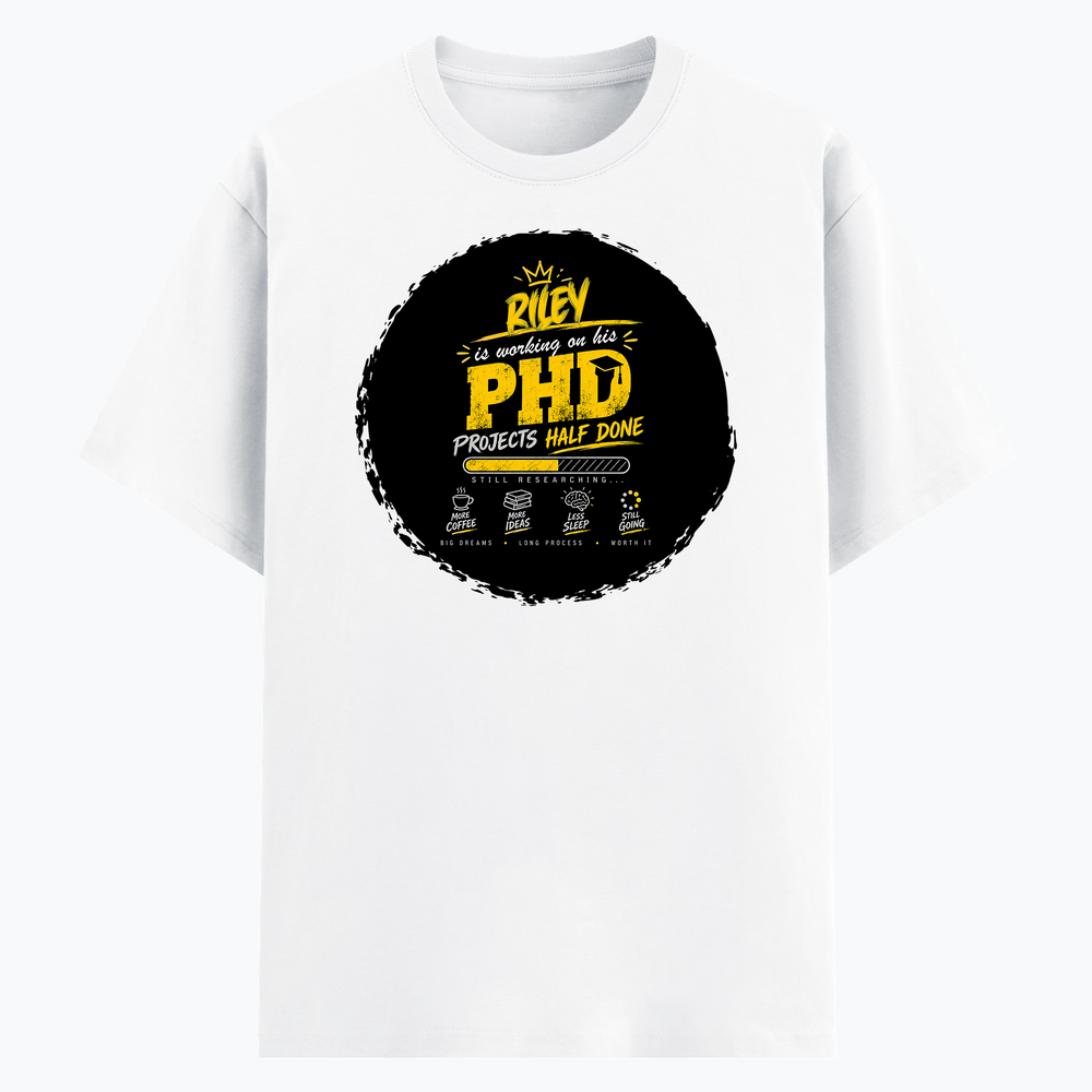 Cotton Stretch T-Shirt | Unisex Fit | 95% Cotton 5% Spandex | Breathable Flexible Durable | Adults | Personalized | Typography | Academia | Education | Graduation | Humorous - front - White - mockup 1