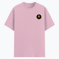 Cotton Stretch T-Shirt | Unisex Fit | 95% Cotton 5% Spandex | Breathable Flexible Durable | Adults | Personalized | Typography | Academia | Education | Graduation | Humorous - left pocket - Light Baby Pink - mockup 3