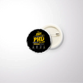 Pin Button Badge | Glossy Finish | Rust-Free Metal | Pin Attached | Unisex | Personalized | Typography | Academia | Education | Graduation | Humorous - front_32mm - 32mm - White - mockup 1