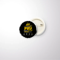 Pin Button Badge | Glossy Finish | Rust-Free Metal | Pin Attached | Unisex | Personalized | Typography | Academia | Education | Graduation | Humorous