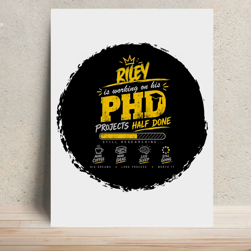 Metal Posters | 8x11.7 & 11.7x15.7 Inches | 1mm Thick Metal | Magnetic Mount | Waterproof | Glossy Finish | Home Decor | Personalized | Typography | Academia | Education | Graduation | Humorous - front - White - mockup 1