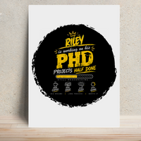 Metal Posters | 8x11.7 & 11.7x15.7 Inches | 1mm Thick Metal | Magnetic Mount | Waterproof | Glossy Finish | Home Decor | Personalized | Typography | Academia | Education | Graduation | Humorous
