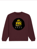 Oversized Sweatshirt | Relaxed Fit Unisex | 90% Cotton 10% Polyester 400 GSM | Pre-Shrunk Drop Shoulder | Unisex | Personalized | Typography | Academia | Education | Graduation | Humorous - front - Maroon - mockup 1