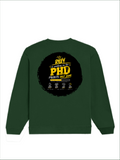Oversized Sweatshirt | Relaxed Fit Unisex | 90% Cotton 10% Polyester 400 GSM | Pre-Shrunk Drop Shoulder | Unisex | Personalized | Typography | Academia | Education | Graduation | Humorous - back - Bottle Green - mockup 2