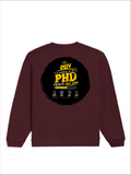 Oversized Sweatshirt | Relaxed Fit Unisex | 90% Cotton 10% Polyester 400 GSM | Pre-Shrunk Drop Shoulder | Unisex | Personalized | Typography | Academia | Education | Graduation | Humorous - back - Maroon - mockup 2