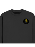 Oversized Sweatshirt | Relaxed Fit Unisex | 90% Cotton 10% Polyester 400 GSM | Pre-Shrunk Drop Shoulder | Unisex | Personalized | Typography | Academia | Education | Graduation | Humorous - left pocket - Black - mockup 3