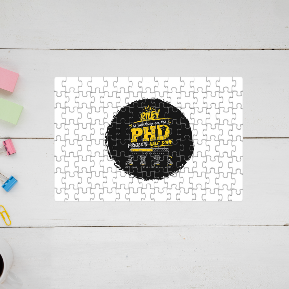 Jigsaw Puzzle | 120 Pieces A4 Size | Recycled Paper Semi-Glossy Finish | Fade-Proof Engaging Entertainment | Unisex | Personalized | Typography | Academia | Education | Graduation | Humorous - front - mockup 1