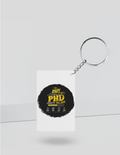 Keychain | Rectangle Square Slim | Durable Acrylic | Fade-Proof Glossy Finish | Unisex | Personalized | Typography | Academia | Education | Graduation | Humorous - back_Rectangle - White - mockup 4