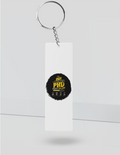 Keychain | Rectangle Square Slim | Durable Acrylic | Fade-Proof Glossy Finish | Unisex | Personalized | Typography | Academia | Education | Graduation | Humorous - front_Slim - Slim - White - mockup 5