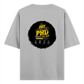 Oversized Classic T-Shirt | Unisex Relaxed Fit | 100% Super-Combed Cotton | Pre-Shrunk, Double-Stitched | Adults | Personalized | Typography | Academia | Education | Graduation | Humorous - back - Grey Melange - mockup 2