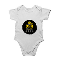 Baby Romper | 0-12 Months | 180 GSM Bio-Washed Cotton | Double-Stitched, Pre-Shrunk | Unisex | Personalized | Typography | Academia | Education | Graduation | Humorous