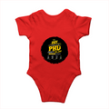 Baby Romper | 0-12 Months | 180 GSM Bio-Washed Cotton | Double-Stitched, Pre-Shrunk | Unisex | Personalized | Typography | Academia | Education | Graduation | Humorous - back - Red - mockup 2