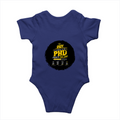 Baby Romper | 0-12 Months | 180 GSM Bio-Washed Cotton | Double-Stitched, Pre-Shrunk | Unisex | Personalized | Typography | Academia | Education | Graduation | Humorous - back - Royal Blue - mockup 2