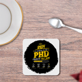 Coasters | 3mm MDF Board | Super Glossy Finish, Durable | Unisex | Personalized | Typography | Academia | Education | Graduation | Humorous - front_2 - White - mockup 2