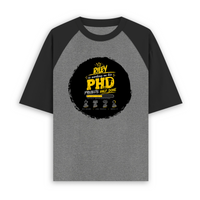 Unisex Oversized Raglan T-Shirt | Relaxed Fit | 180 GSM Bio-Washed Cotton | Two-Tone Style | Pre-Shrunk Comfort | Personalized | Typography | Academia | Education | Graduation | Humorous