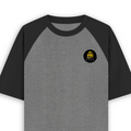 Unisex Oversized Raglan T-Shirt | Relaxed Fit | 180 GSM Bio-Washed Cotton | Two-Tone Style | Pre-Shrunk Comfort | Personalized | Typography | Academia | Education | Graduation | Humorous - left pocket - mockup 3