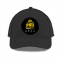 Sports Cap | Universal Fit | Lightweight Breathable Fabric | Perforated Airflow | Unisex Adult | Personalized | Typography | Academia | Education | Graduation | Humorous - front - Black - mockup 1