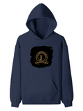 Pullover Hoodie | Unisex Regular Fit | Cotton Blend Tri-Layer | All-Season Comfort, Ribbed Cuffs | Adults | Personalized | Typography | Identity | Confident - front - Navy Blue - mockup 1