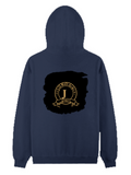 Pullover Hoodie | Unisex Regular Fit | Cotton Blend Tri-Layer | All-Season Comfort, Ribbed Cuffs | Adults | Personalized | Typography | Identity | Confident - back - Navy Blue - mockup 2