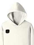 Pullover Hoodie | Unisex Regular Fit | Cotton Blend Tri-Layer | All-Season Comfort, Ribbed Cuffs | Adults | Personalized | Typography | Identity | Confident - right pocket - Off White - mockup 4