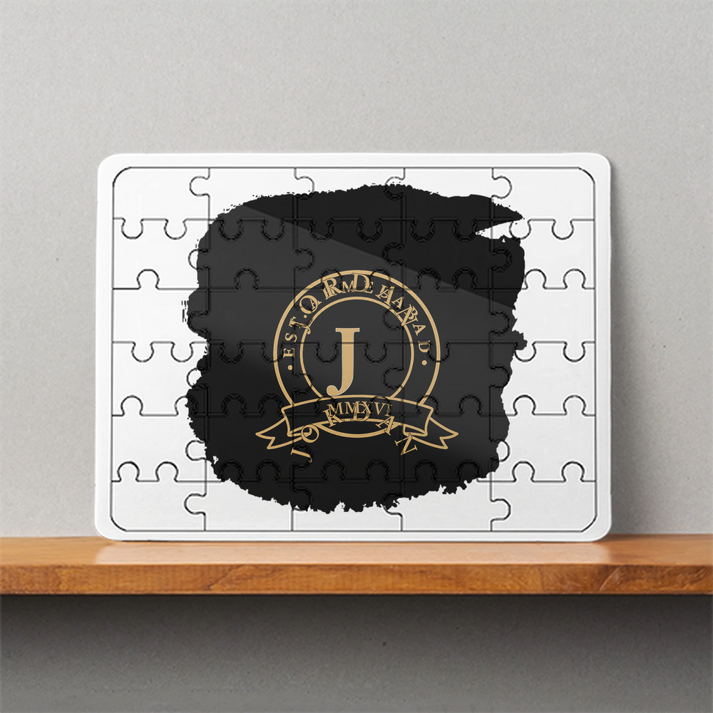 MDF Wooden Puzzle | 6x8 Inch 30 Pieces | Glossy Finish | Durable, Waterproof | Kids & Adults | Personalized | Typography | Identity | Confident - front - White - mockup 1