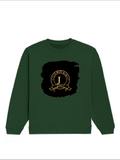 Oversized Sweatshirt | Relaxed Fit Unisex | 90% Cotton 10% Polyester 400 GSM | Pre-Shrunk Drop Shoulder | Unisex | Personalized | Typography | Identity | Confident - front - Bottle Green - mockup 1