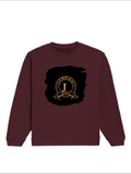 Oversized Sweatshirt | Relaxed Fit Unisex | 90% Cotton 10% Polyester 400 GSM | Pre-Shrunk Drop Shoulder | Unisex | Personalized | Typography | Identity | Confident - front - Maroon - mockup 1