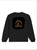 Oversized Sweatshirt | Relaxed Fit Unisex | 90% Cotton 10% Polyester 400 GSM | Pre-Shrunk Drop Shoulder | Unisex | Personalized | Typography | Identity | Confident - back - Black - mockup 2
