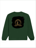 Oversized Sweatshirt | Relaxed Fit Unisex | 90% Cotton 10% Polyester 400 GSM | Pre-Shrunk Drop Shoulder | Unisex | Personalized | Typography | Identity | Confident - back - Bottle Green - mockup 2