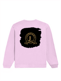 Oversized Sweatshirt | Relaxed Fit Unisex | 90% Cotton 10% Polyester 400 GSM | Pre-Shrunk Drop Shoulder | Unisex | Personalized | Typography | Identity | Confident - back - Light Baby Pink - mockup 2