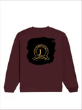 Oversized Sweatshirt | Relaxed Fit Unisex | 90% Cotton 10% Polyester 400 GSM | Pre-Shrunk Drop Shoulder | Unisex | Personalized | Typography | Identity | Confident - back - Maroon - mockup 2